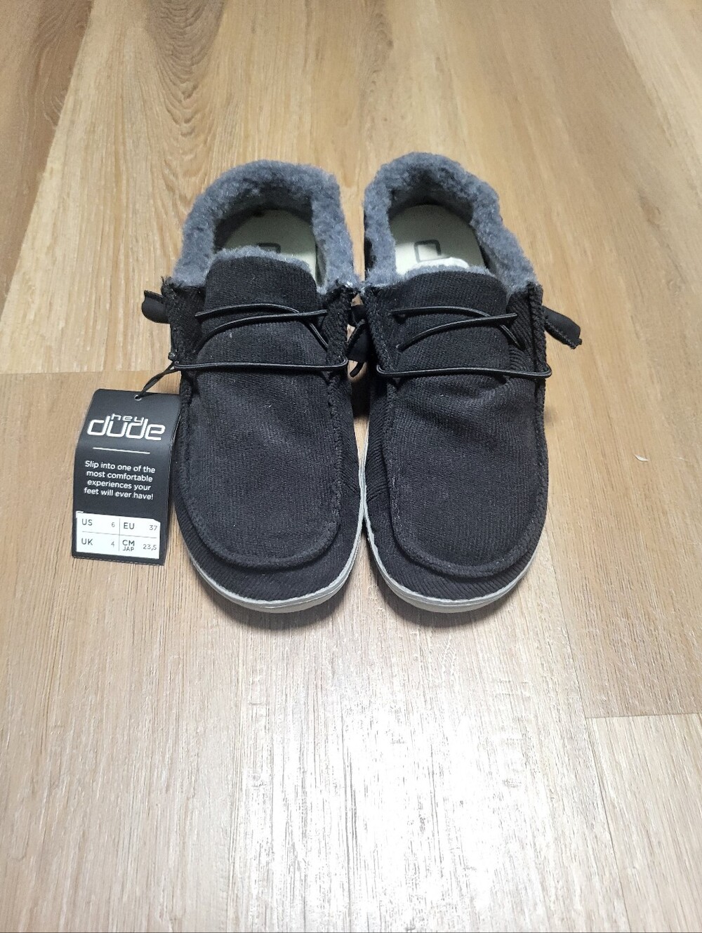 Hey Dude Womens Size 6 Wendy Corduroy Black Sku 121414959 Brand New